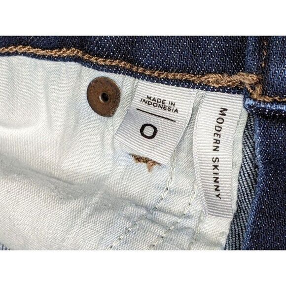 (3/$35) Loft Outlet Womens Size 0 Pockets Modern Skinny Denim Blue Jeans - Picture 5 of 11